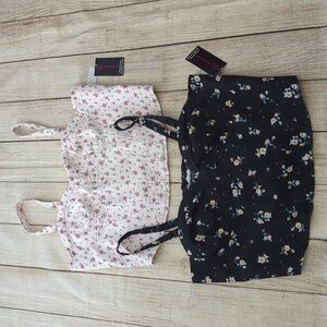 Y2K Style Camisole Corset Ditsy Floral Milkmaid Babydoll Tops Lot Of XXL NWT